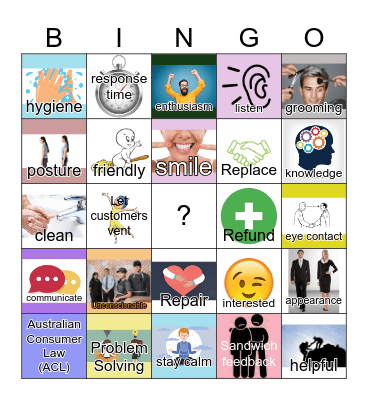 Customer Service Bingo Card