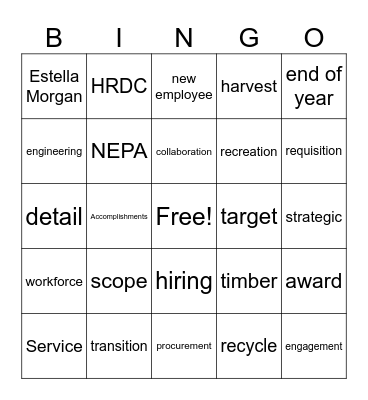 BLM BINGO LINGO Bingo Card