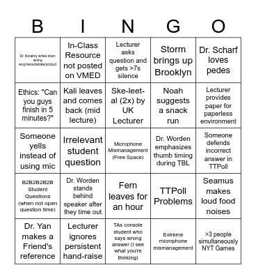 SMD28 Bingo Card