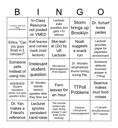 SMD28 Bingo Card