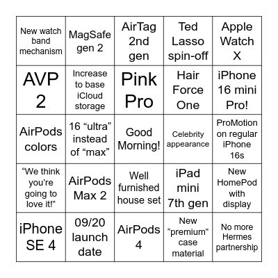 It's Glowtime Bingo Card