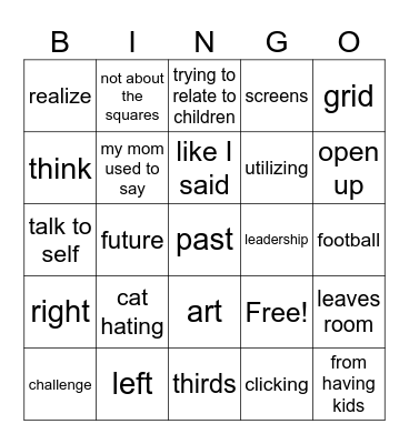 BE aggressive Bingo Card