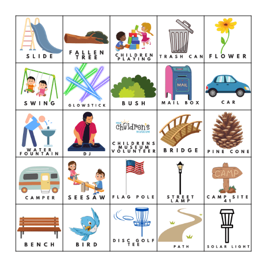 PARK SCAVENGER HUNT Bingo Card