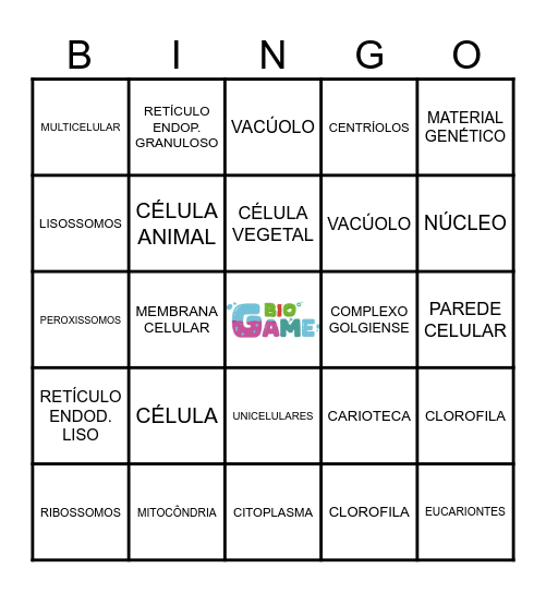 Bingo Citologia Bingo Card