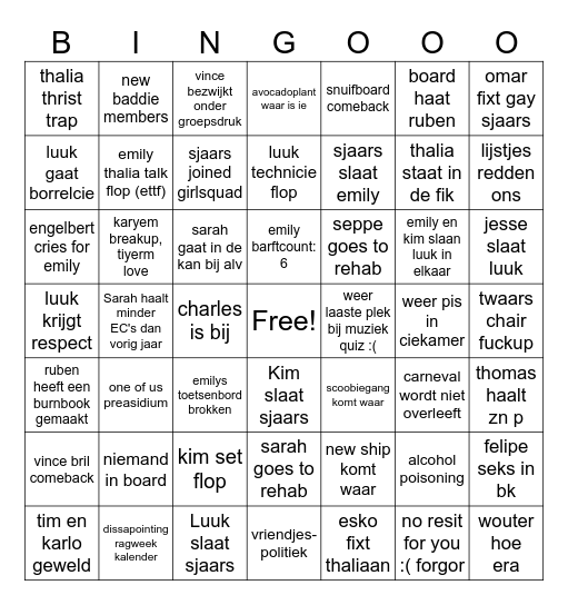 2024-2025 bingo card Bingo Card