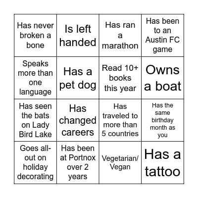 Portnox Q3 Event Bingo Card