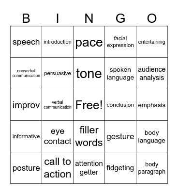 S1 Review Bingo Card