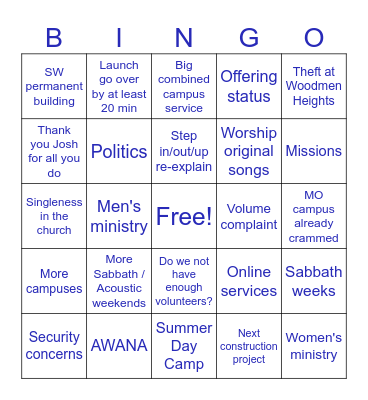 LAUNCH Q&A 2024 Bingo Card