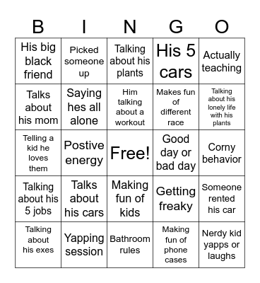 Mr doan Bingo Card