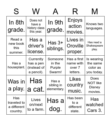 Integritas GTKY Bingo Card