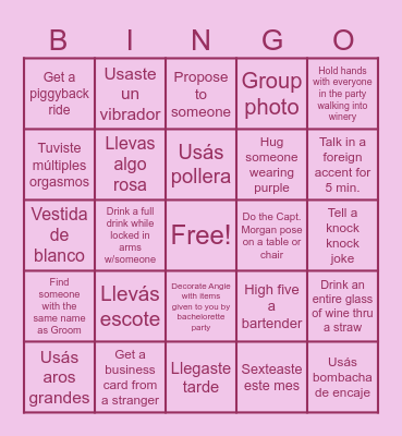 DESPEDIDA CAMI Bingo Card