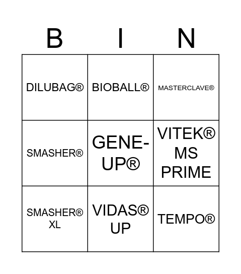 bioMérieux Poultry School Bingo Card