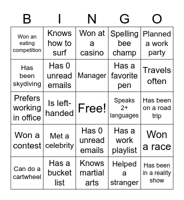 Belonging Week #1 Bingo Card