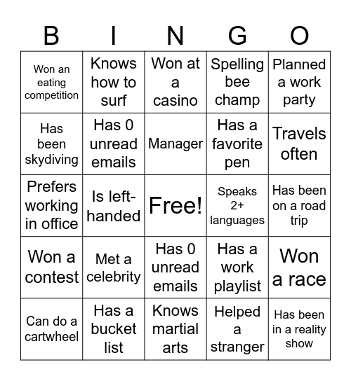 Belonging Week #1 Bingo Card