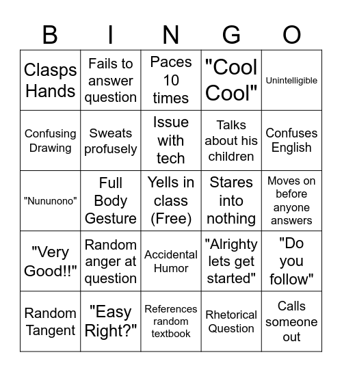 Himadri's Bingo Card