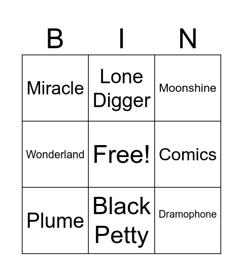 Bingo Zevent Caravan Palace ? Bingo Card