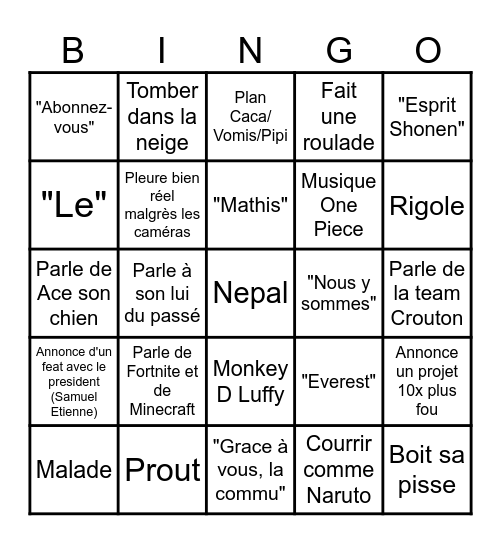 INOXTAG Bingo Card