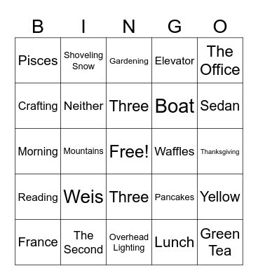 CYAHD Reverse Ice Breaker Bingo Card