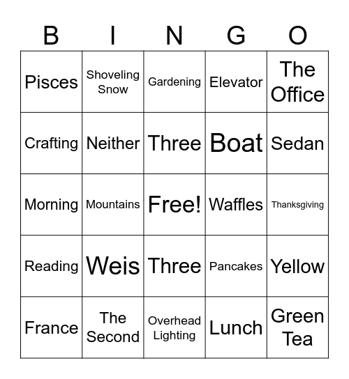 CYAHD Reverse Ice Breaker Bingo Card