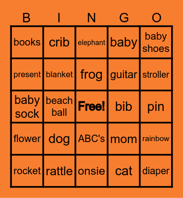 BABY BINGO Card