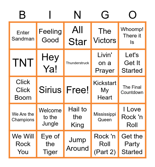 MUSIC BINGO at the Ann Arbor Eagles! Bingo Card