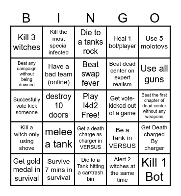 L4D2 BINGO Card
