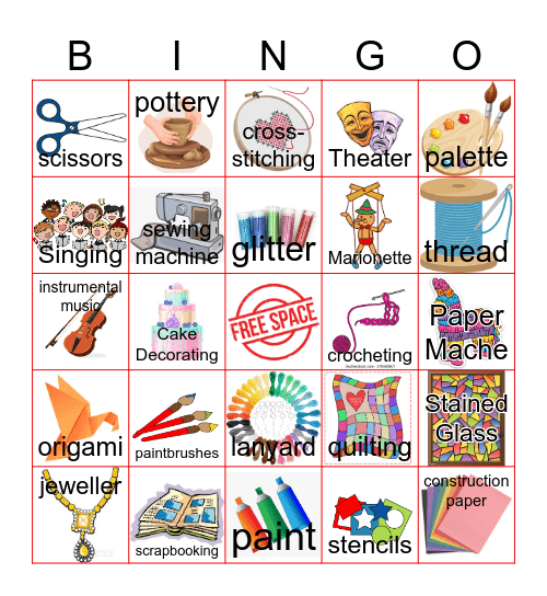 Arts Alive! Bingo Card