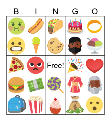 Emoji Bingo Card