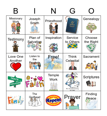 General Conference Bingo Card