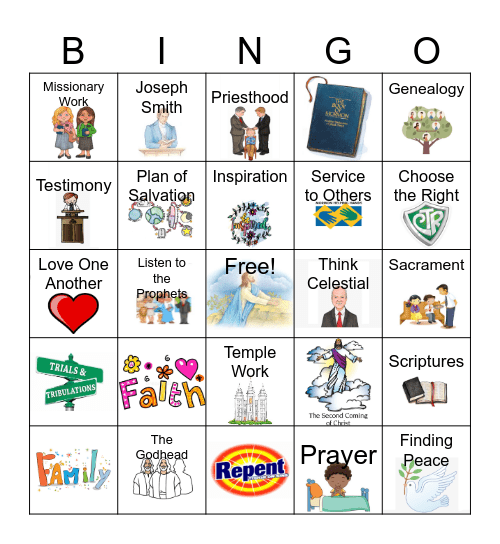 General Conference Bingo Card