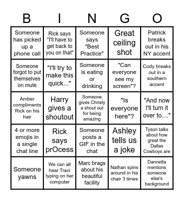 Cuber Conference Call Double Bingo Card