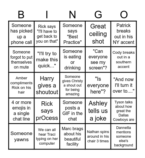 Cuber Conference Call Double Bingo Card