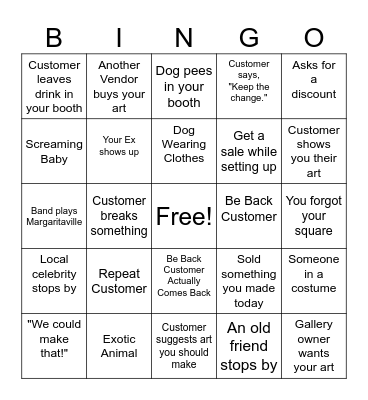 ART FAIR BINGO Card