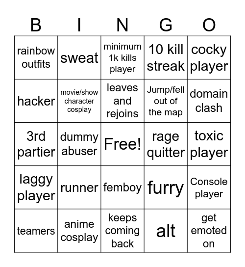 Realm Rampage Bingo Card