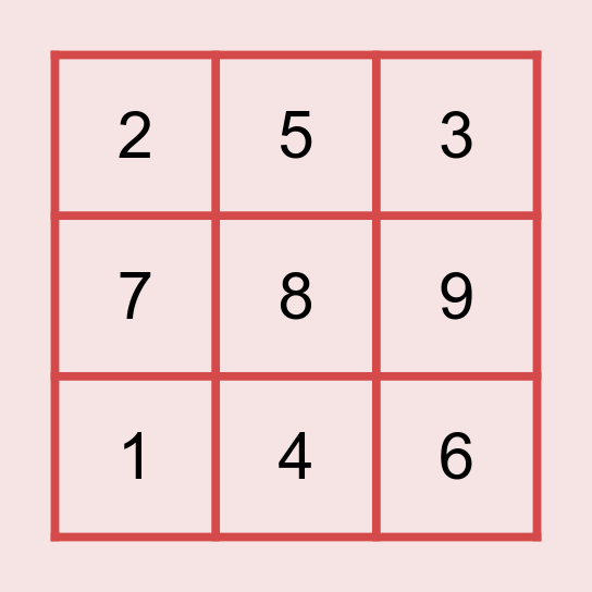 B I N G O Bingo Card