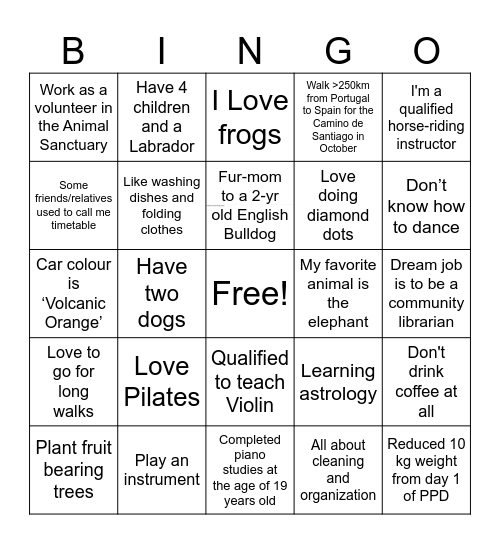 Belonging in Bali Bingo Card