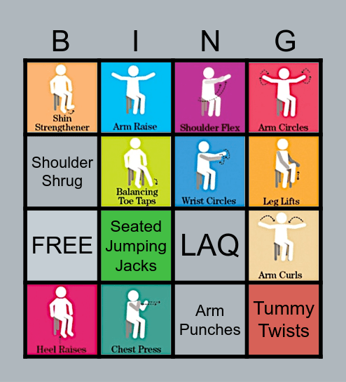 Chair Activity Bingo Card