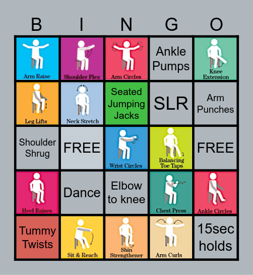 Chair Activity Bingo Card