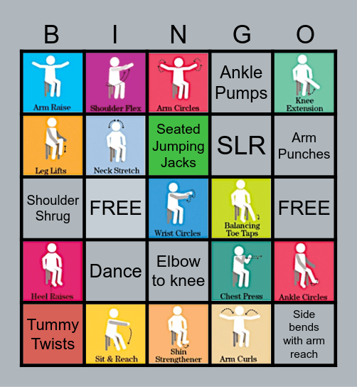 Chair Activity Bingo Card