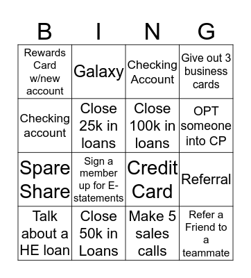 Scorecard Bingo Card