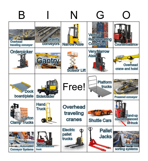 Chp 3 Handling Equipment Bingo Card