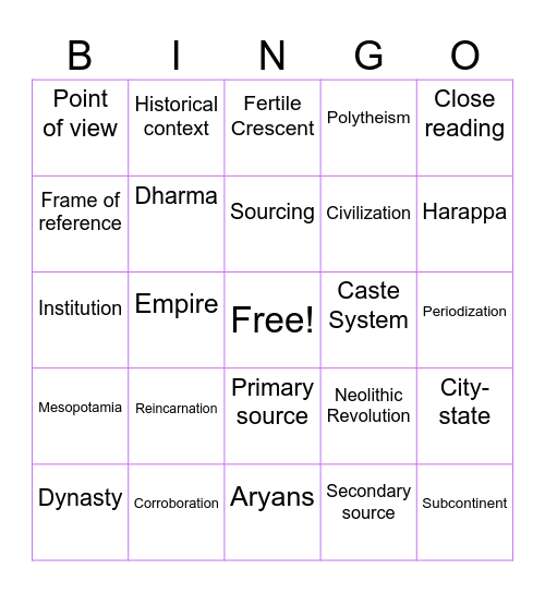 Greyhound BINGO Card