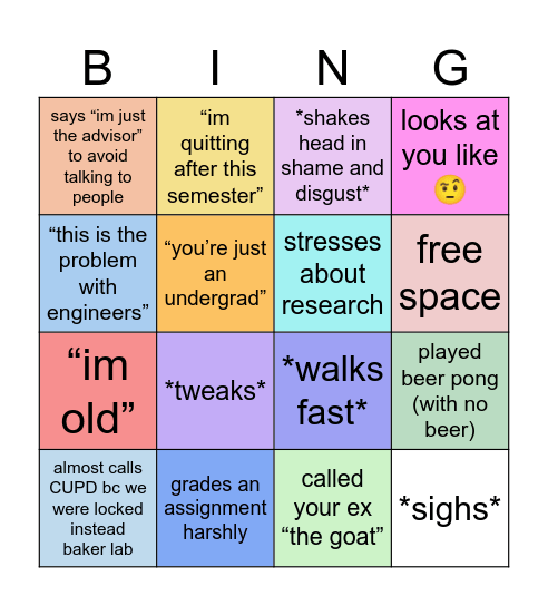 demola bingo Card