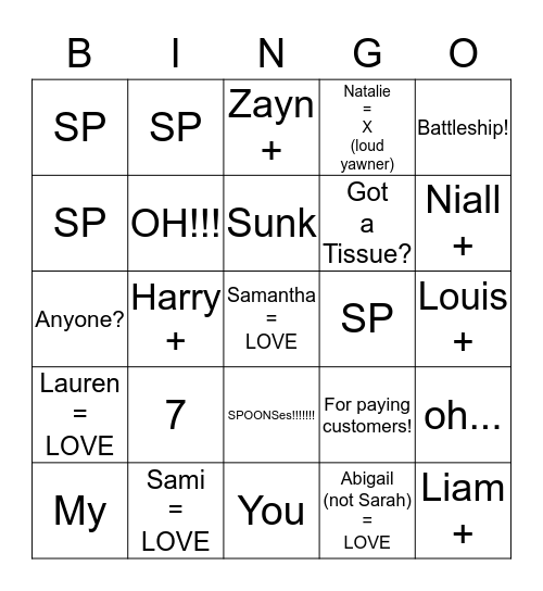 AAoOD2 Bingo Card