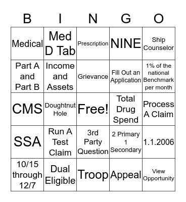 Bingo Baker Bingo Card