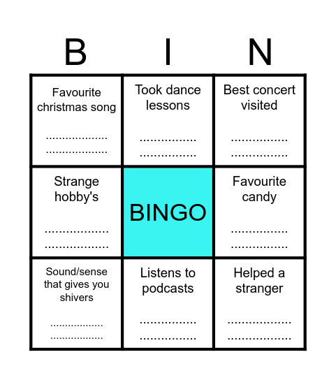BINGO Card