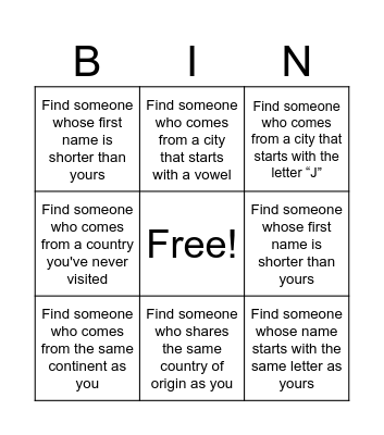 Presentation Bingo Card