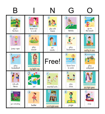 SS4 Theme 1 Bingo Card