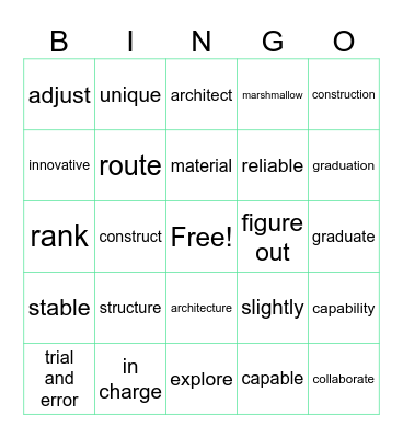 LT Book III Lesson 2 Bingo Card