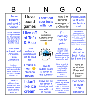 Happy Hour Team BINGO Card